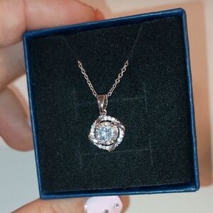 New S925 Silver Windmill Moissanite Necklace, Beautiful Gift